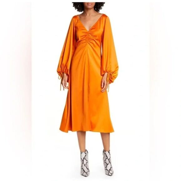 STAUB Sofia Maxi Dress Orange size 4 - Picture 1 of 12